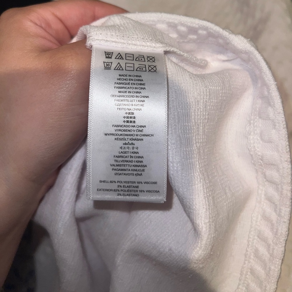 Michael Kors White Textured Short Sleeve Top - Picture 4 of 4